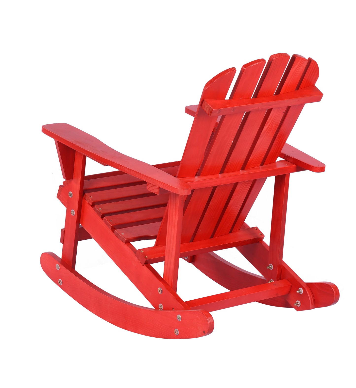 Garvin Adirondack Rocking Chair Solid Wood - Red