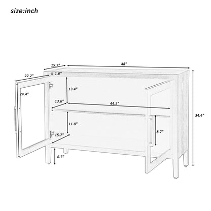 Zacko Wood Storage Cabinet - Gray