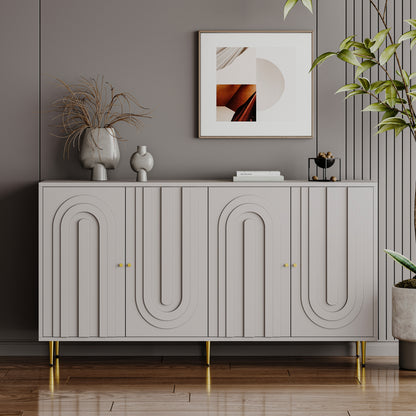 Jana Wooden Cabinet Sideboard - Gray