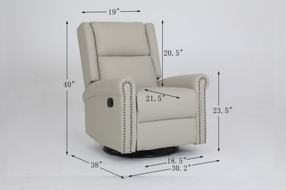 Daniela 360 Swivel Manual Recliner - Beige