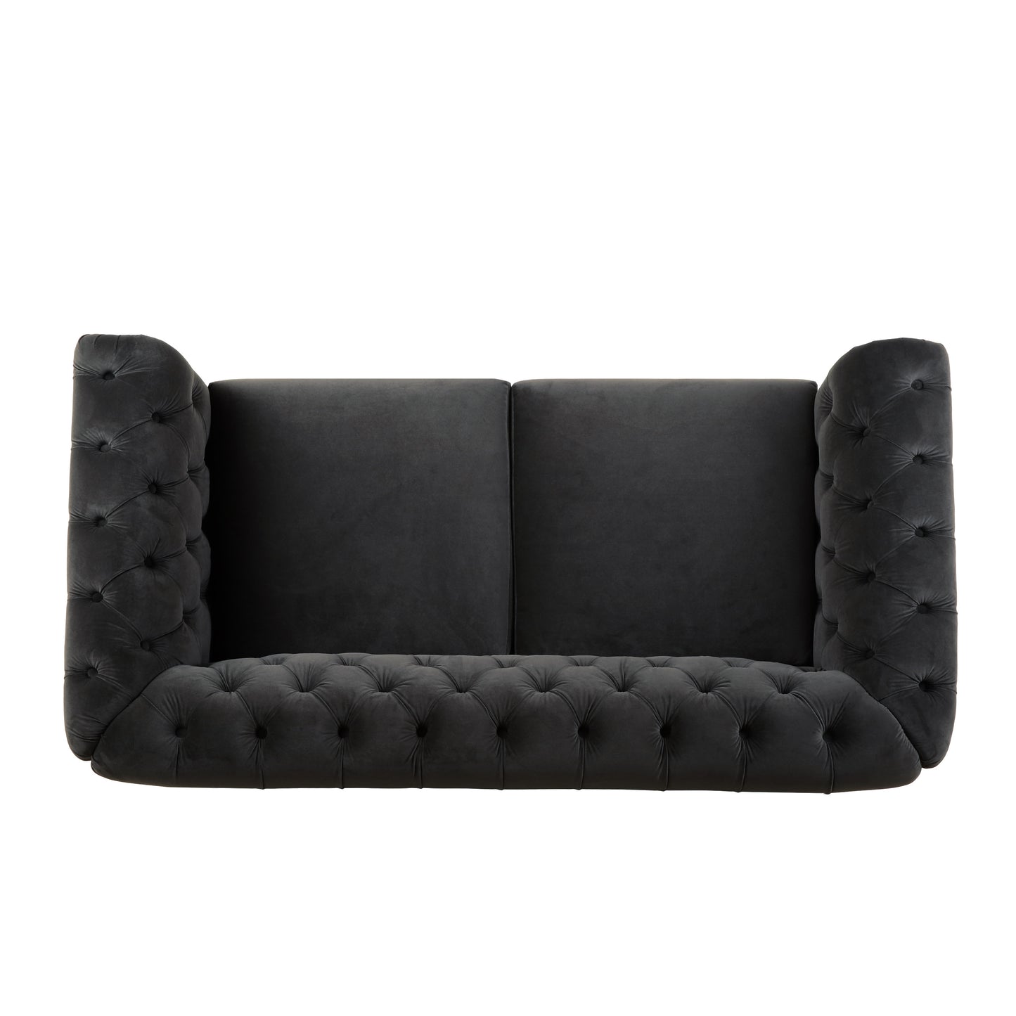 Vivalux Velvet Loveseat Sofa - Dark Gray