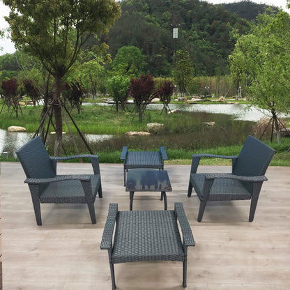 Robinson 5 Pc Outdoor Patio Seating Set - Gray