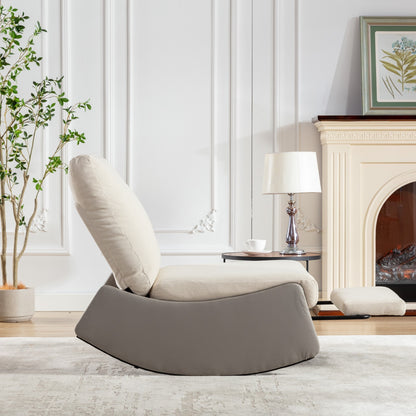 Stella Modern Rocking Chair Recliner - Gray+Beige