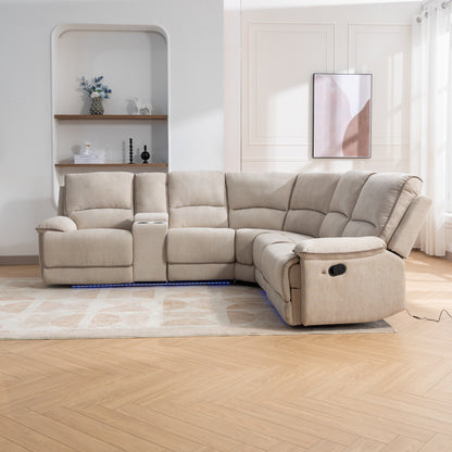 Omar Manual Reclining Set - Cream