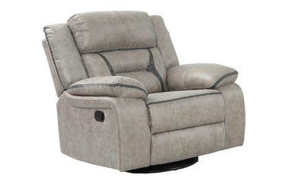 Denali Faux Leather Recliner Chair  - Gray