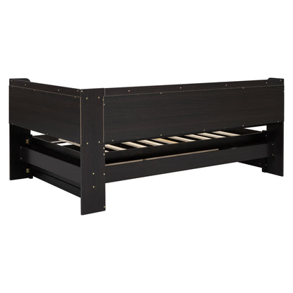 Parker Twin Size Daybed with Bookcases -Drawers - Espresso