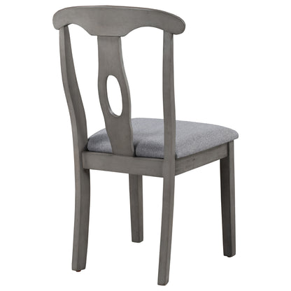 Titus Rustic Wood Padded Dining Chairs (Set of 4) - Gray