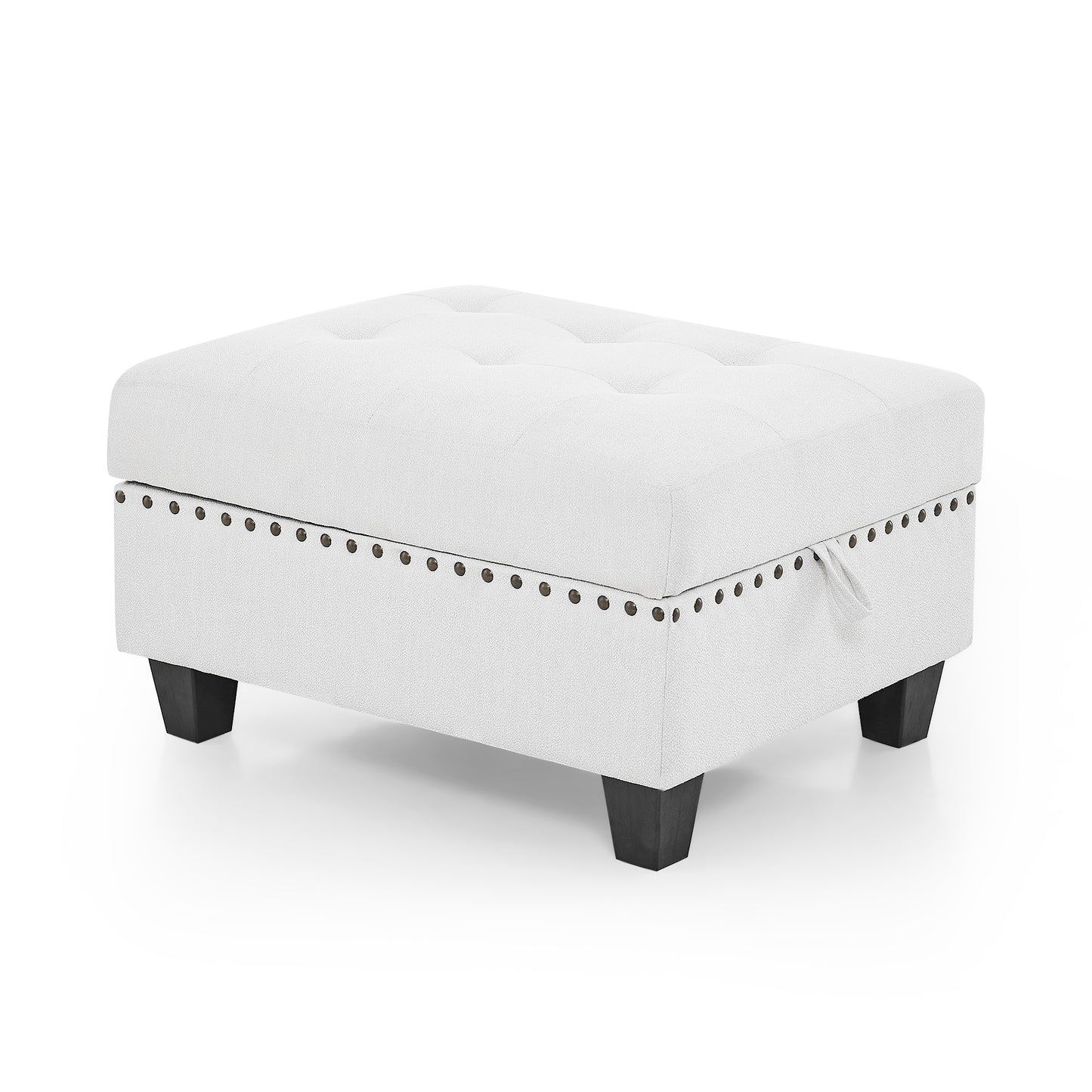 Molly Modular Sectional Sofa Three Single Chair ,Two Corner and Two Ottoman - Ivory