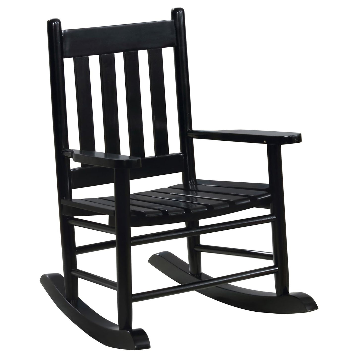 Conor Slat Back Youth Rocking Chair - Black