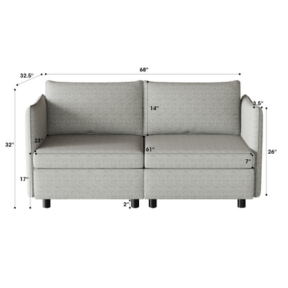 Keen Loveseat  - Gray