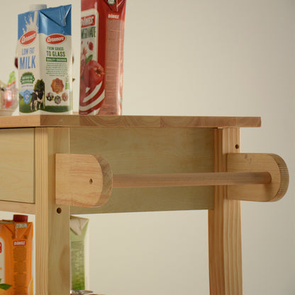 Vintage Kitchen Island & Kitchen Cart  - Natural