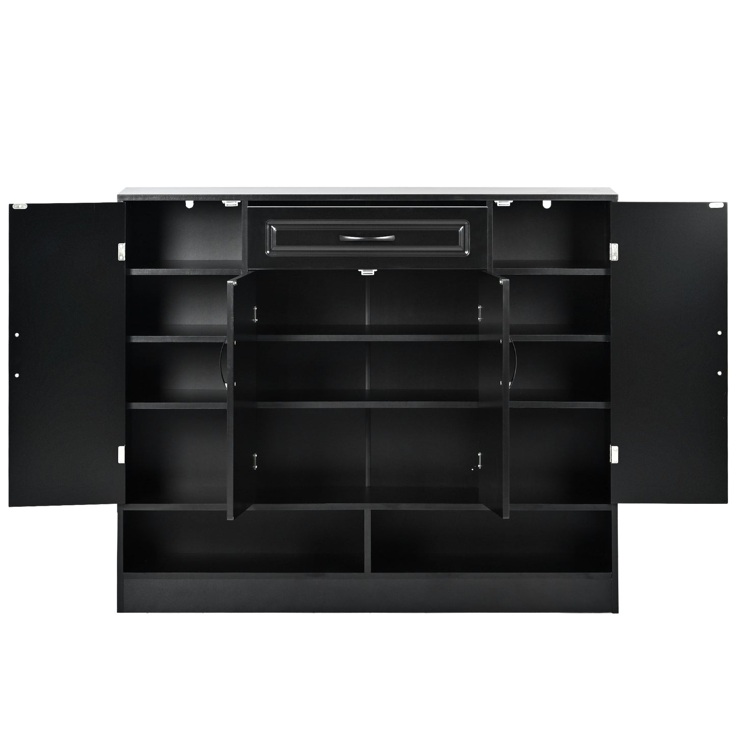 Mali Sleek and Modern Shoe Cabinet - Black