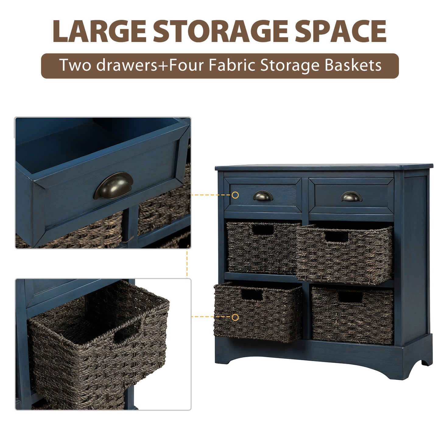 Trex Rustic Storage Cabinet - Antique Navy