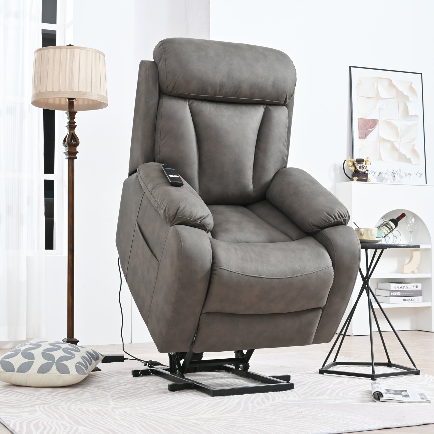 Rios Lift Chair Recliner - Dark Gray