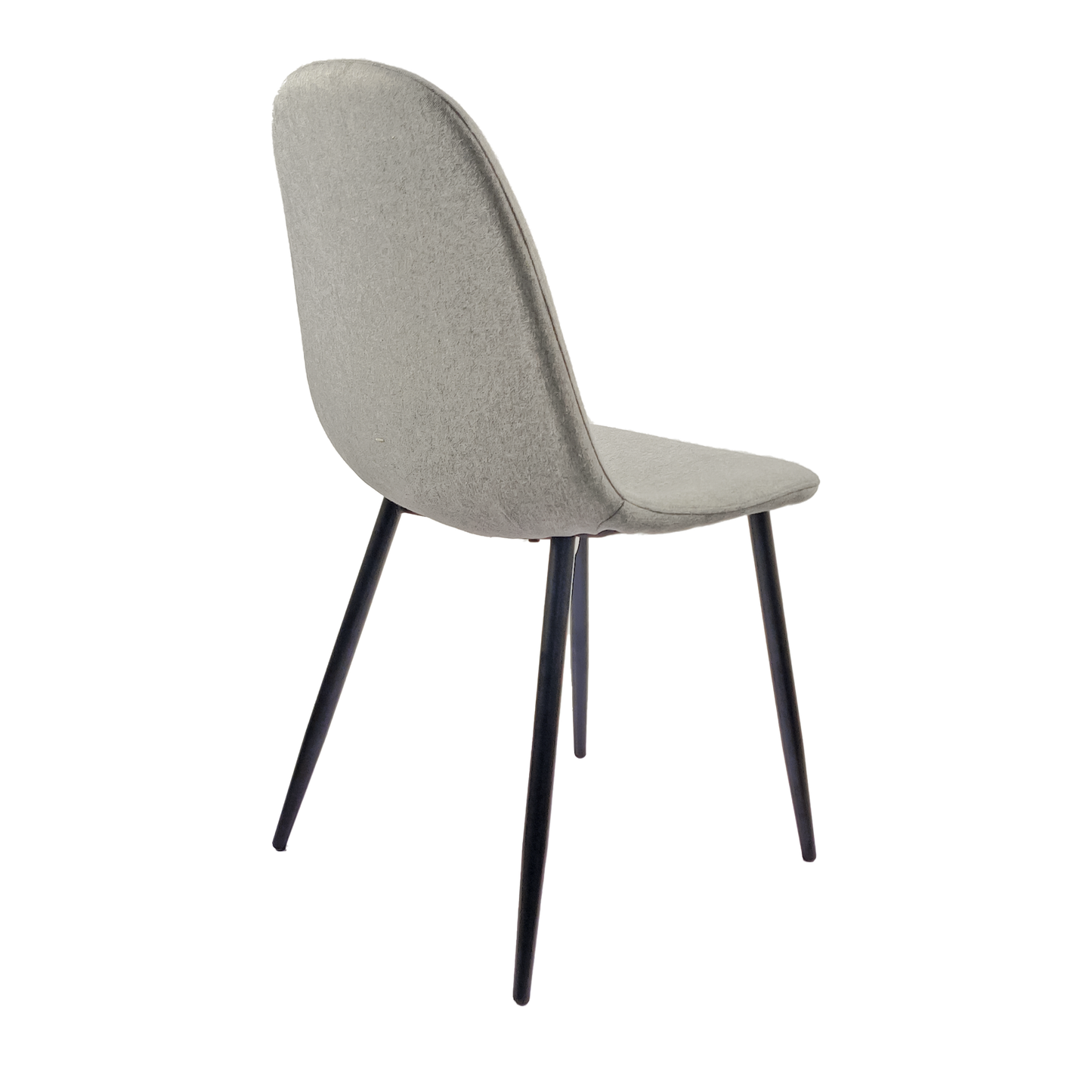 Ona II Fabric Dining Chairs with Black Metal Leg (Set of 2) - Light Gray