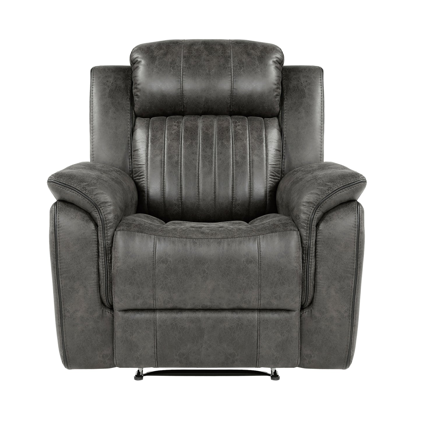 Munoz Classic Brownish Gray Reclining Chair