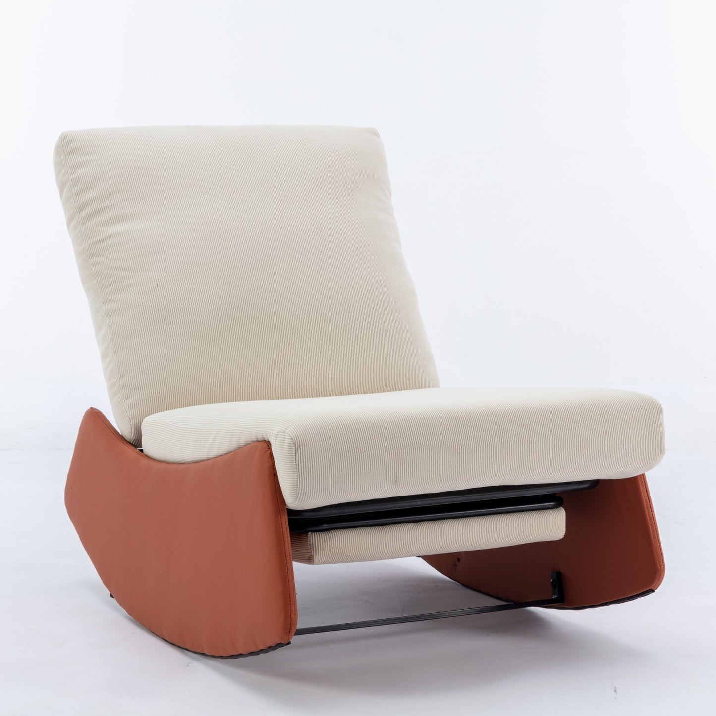 Stella Modern Rocking Chair Recliner - Orange+Beige