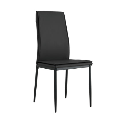 Wester Dining Chairs with Metal Leg (Set of 4) - Black