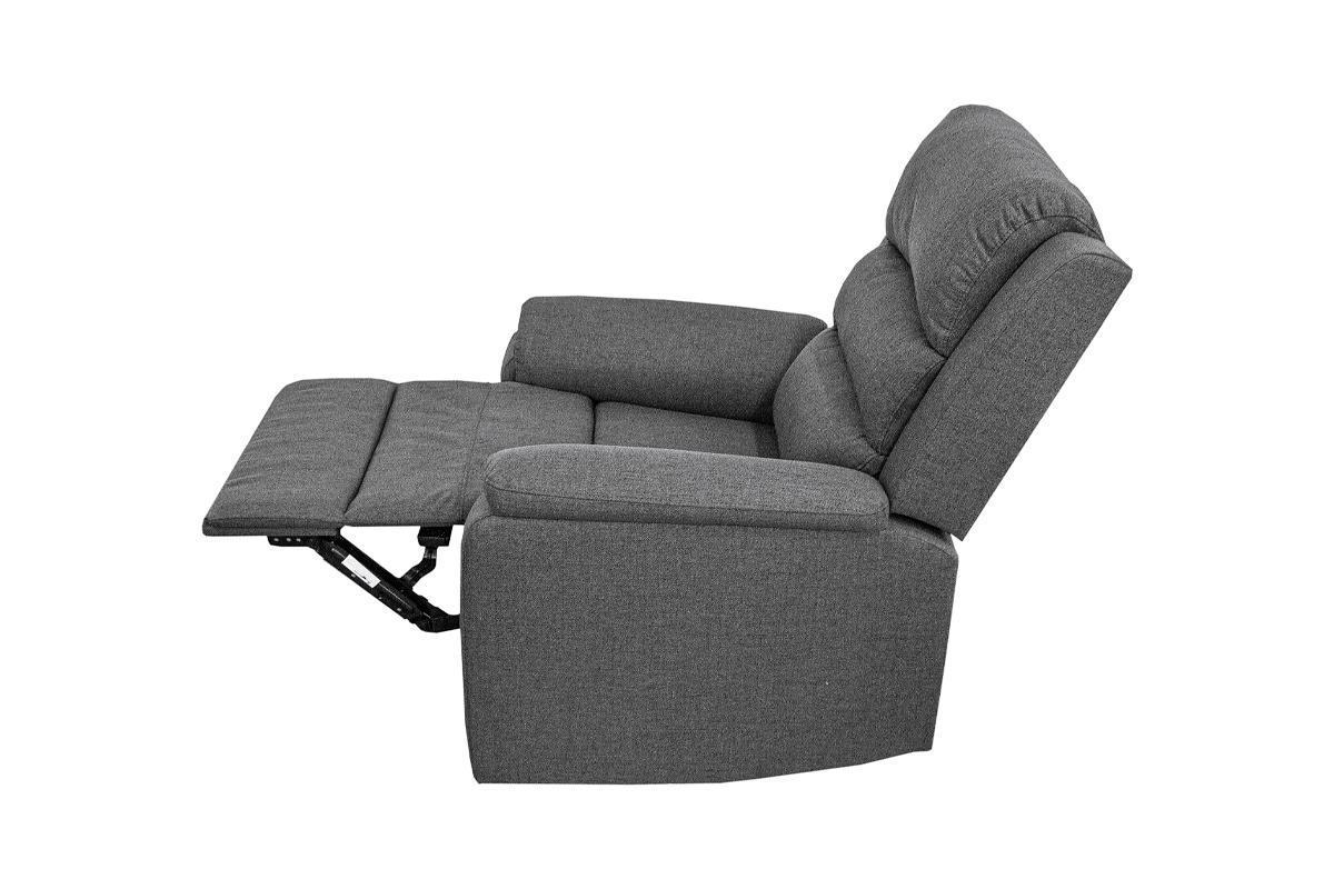 Burlap Fabric Motion Recliner - Dark Gray