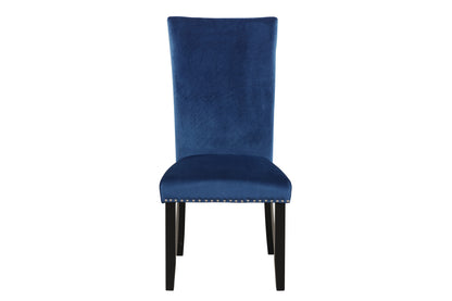 Divina Velvet Dining Chairs (Set of 2) - Blue