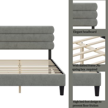 Wee Full Size Bed Frame - Light Gray