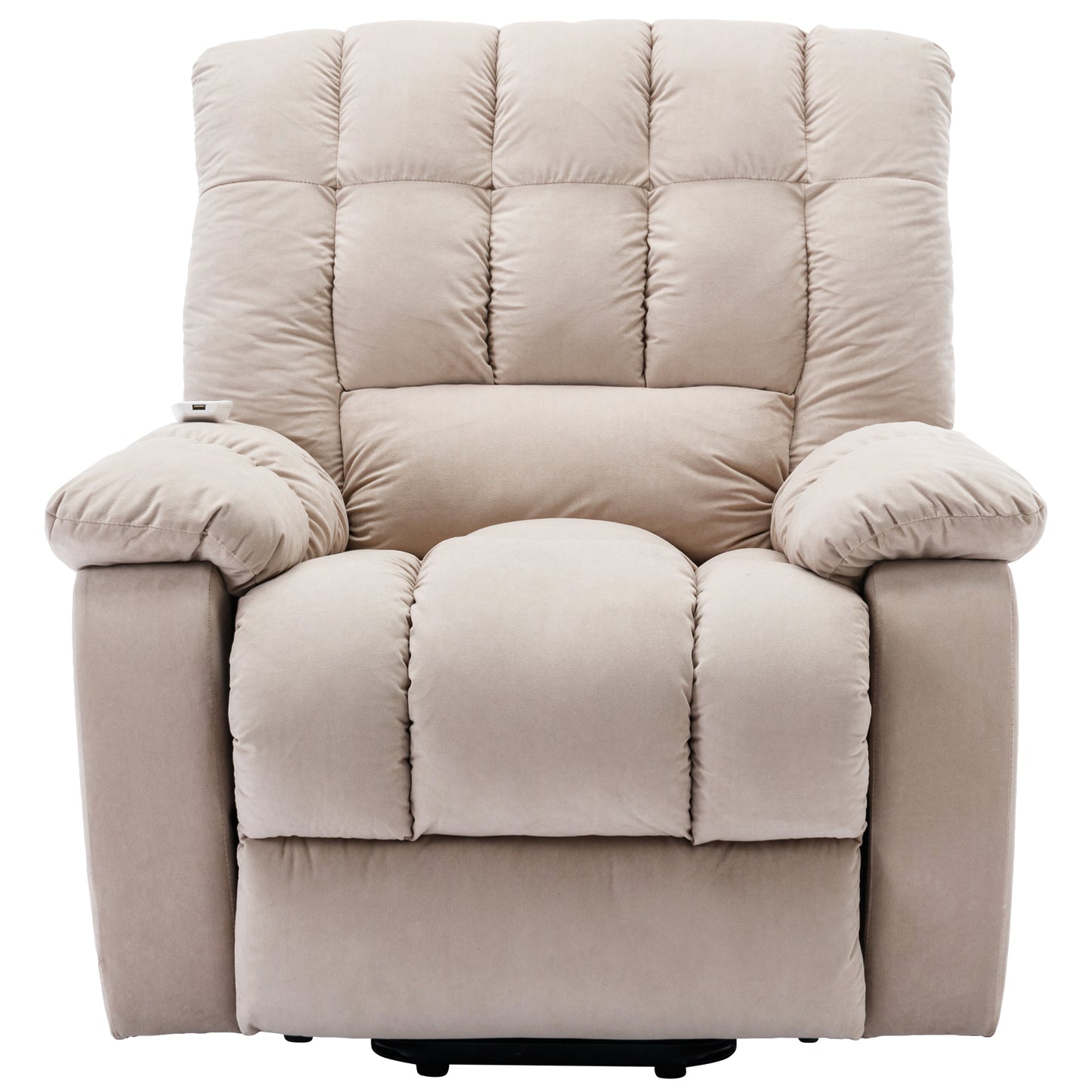 Parsons Power Recliner with Massage Function - Beige