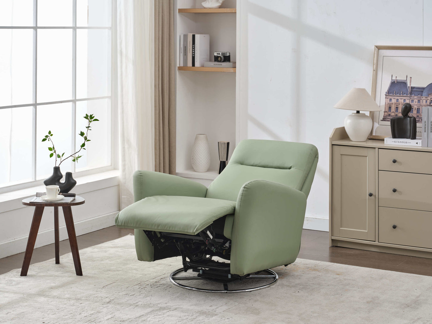 Mosley Swivel Glider Recliner Chair - Green