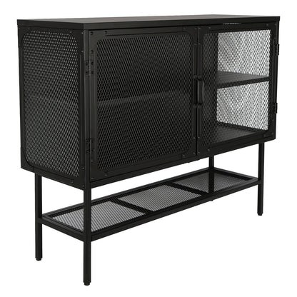 Laso Industrial Double Door Cabinet - Black