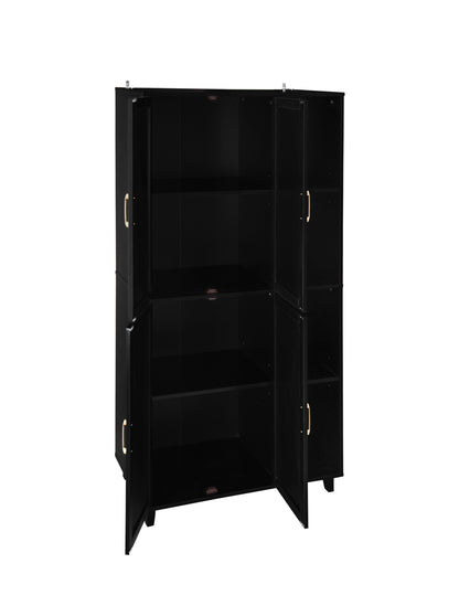 Acuna II 4 Door Storage Cabinet - Black