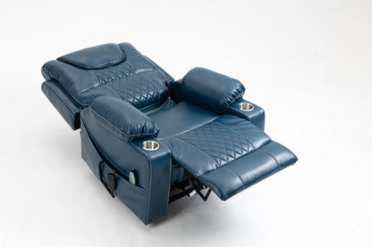 Morris Power Lift Recliner Motion Reclining Chair - Blue