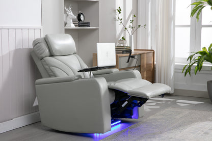 Orbit Power Motion Recliner - Light  Grey