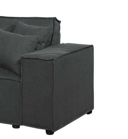 Elson Fabric Loveseat - Dark Gray