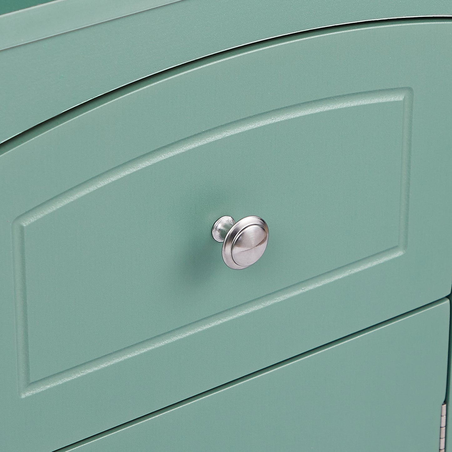 Tower Bathroom Cabinet with Drawer - Green