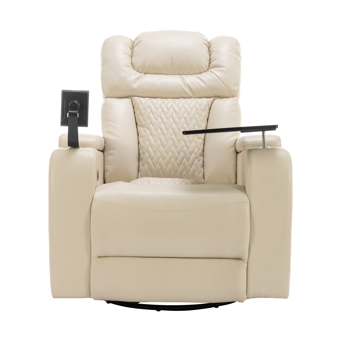 Comfort Max 270 Degree Swivel Power Recliner - White