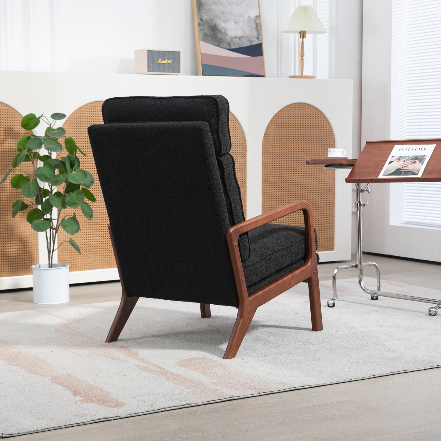 Barton Modern Rocking Chair - Black