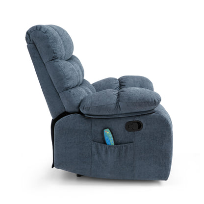 Jovan Power Recliner with Massage - Charcoal