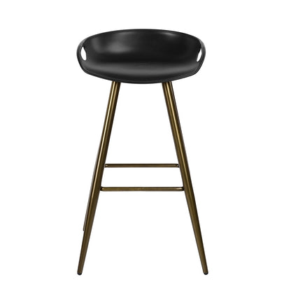 Bak Bar & Counter Stool - Black & Gold Set of 2