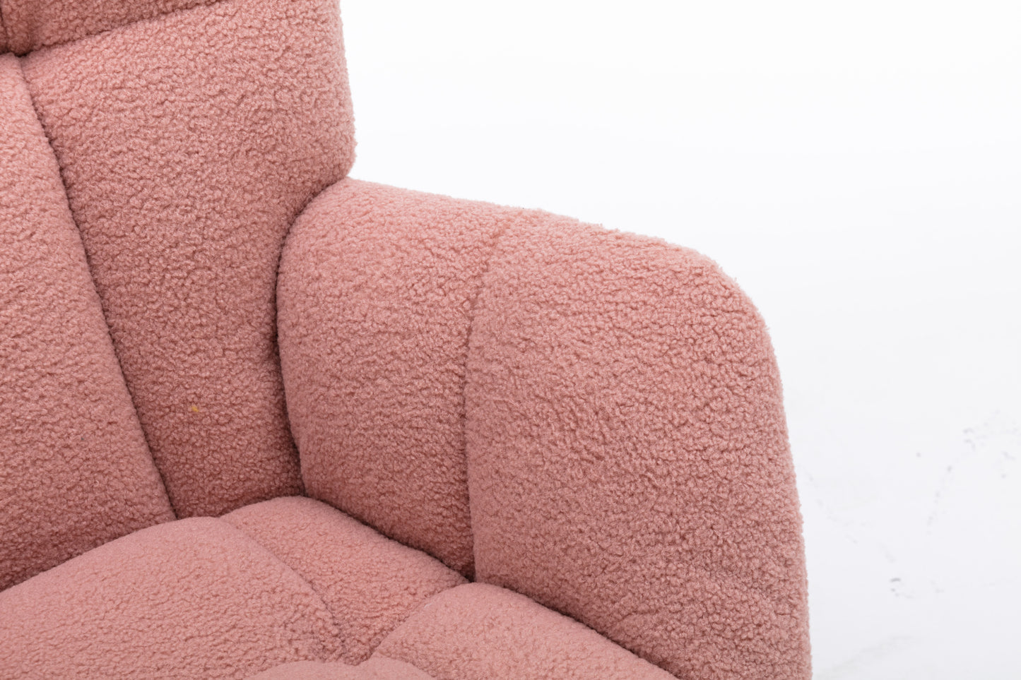 Noble Wool Fabric Upholstered Rocking Chair - Pink