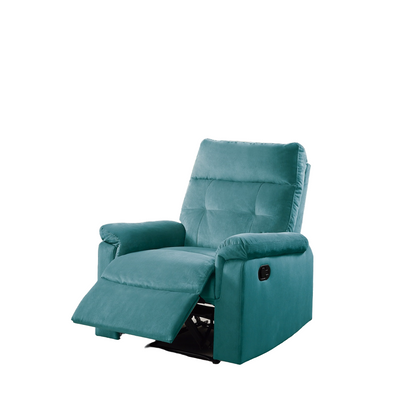 Lester Velvet Recliner Motion Recliner - Teal Blue