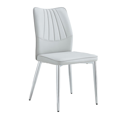 Baylor Dining Chairs with Metal Leg (Set of 4) - Light Gray