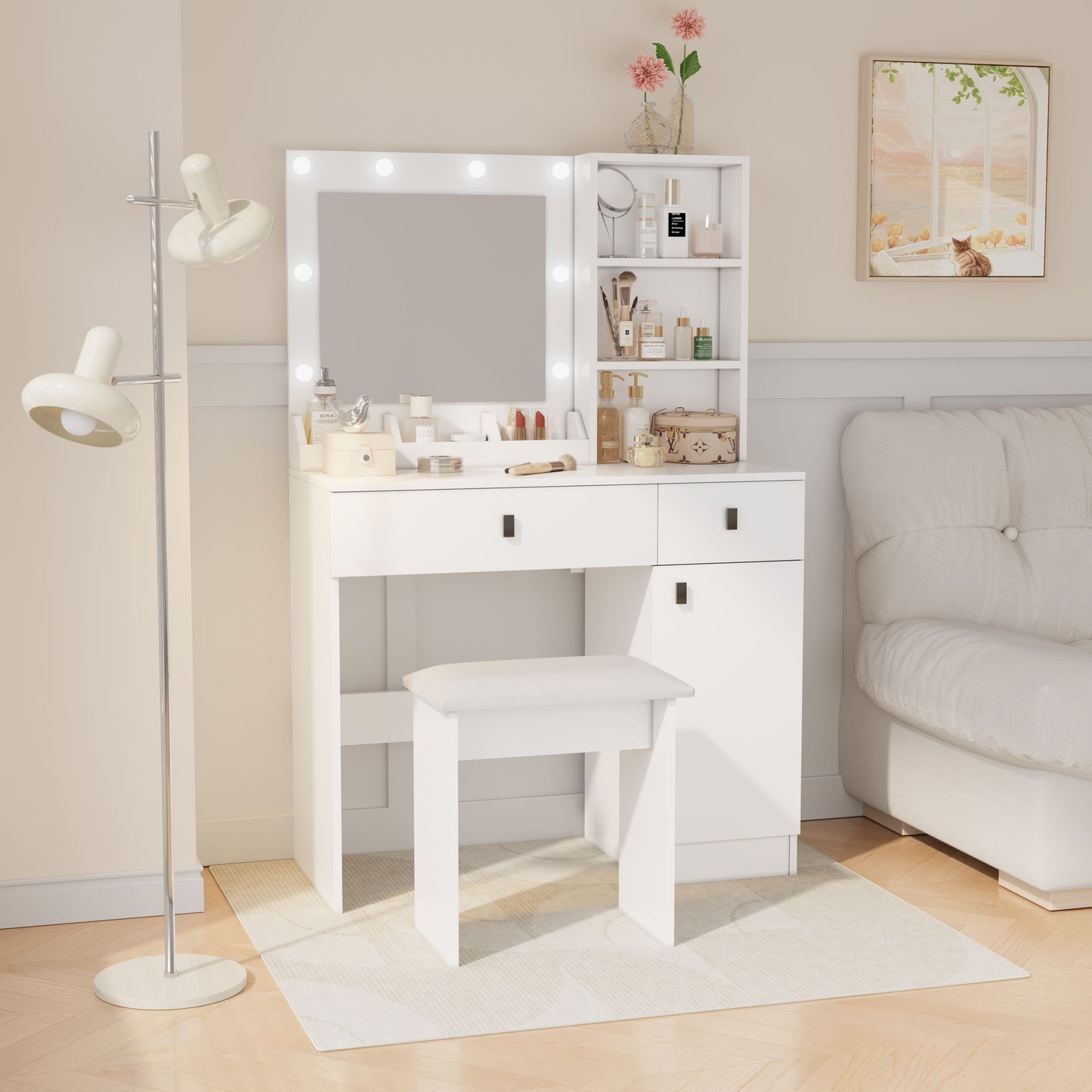 Traci Vanity Desk with Lights