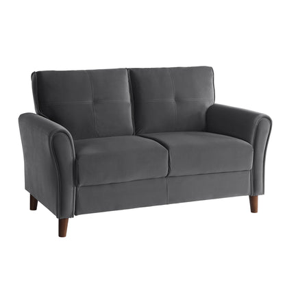 Astoria Velvet Loveseat - Gray