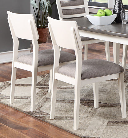 Carlson Dining Chair (Set of 2) - White+Gray