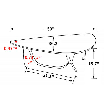 Modern Triangle coffee table - Dark Brown