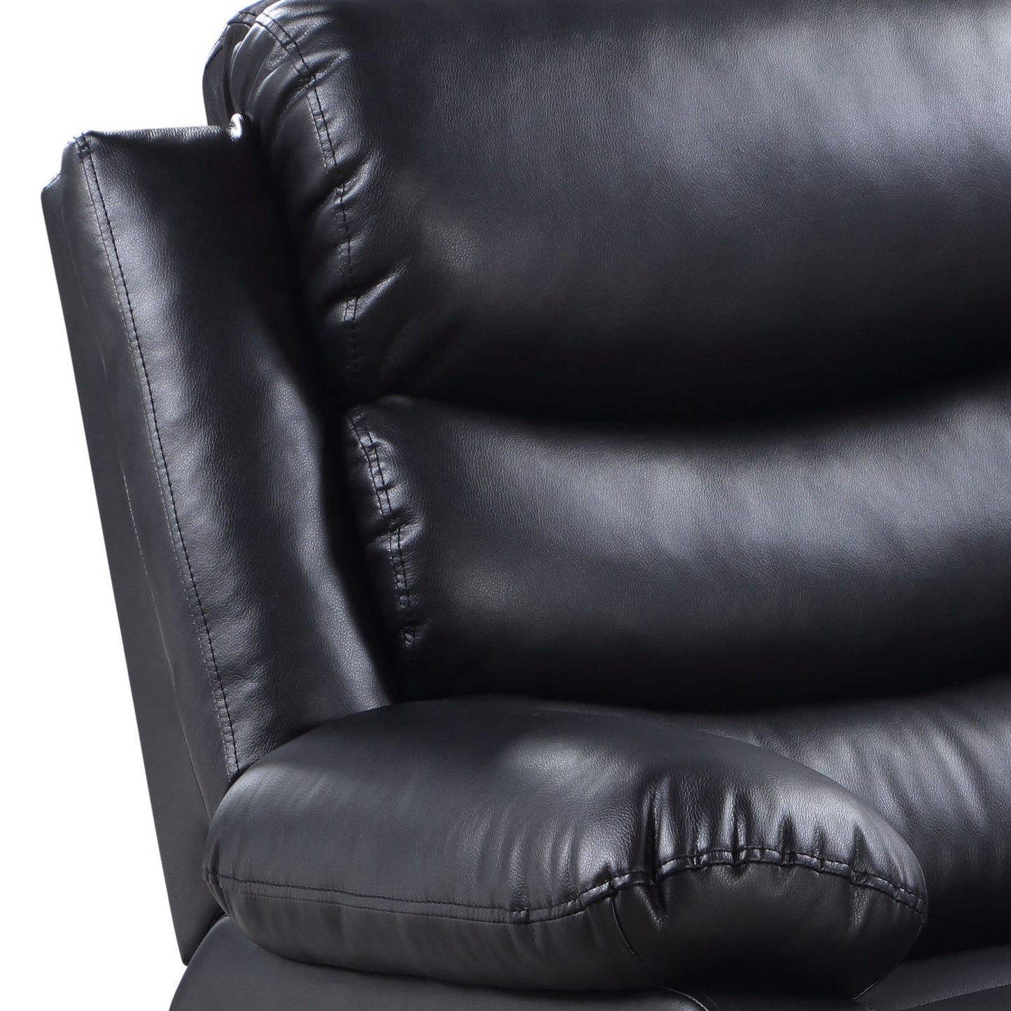 Kingston Power Recliner with Pillow Top Arms - Black