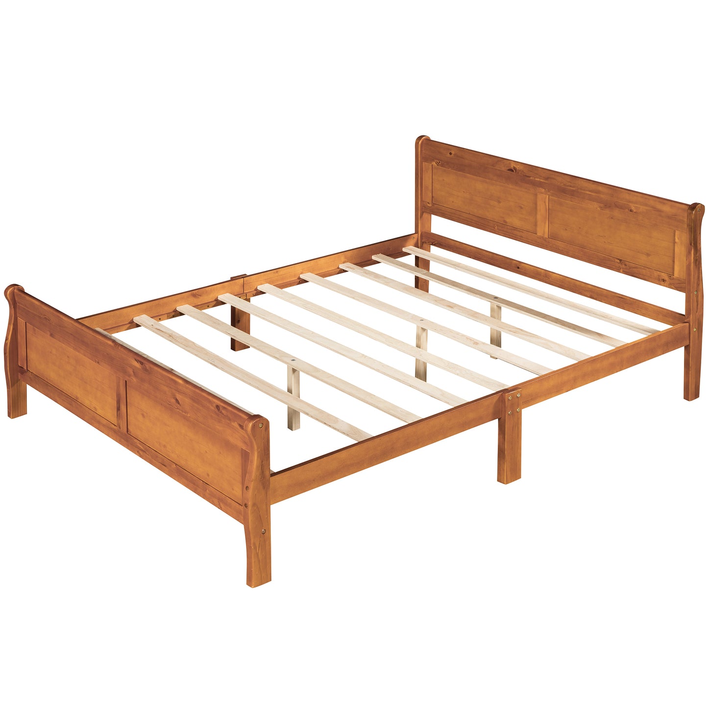 Urban Fusion Queen Size Wood Platform Bed - Oak