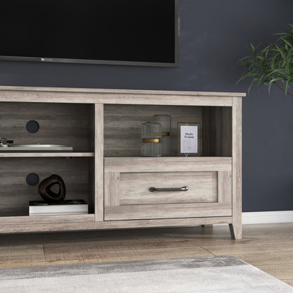 Sydney 70 Inches TV Stand with 2 Drawers - Grey Walnut