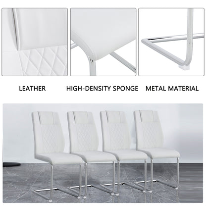 Skye Dining Chair Metal Leg (Set of 6) - White