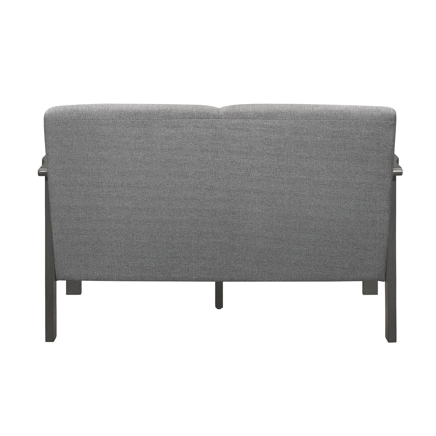 Sami Loveseat Cushion Seat and Back Solid Rubberwood - Gray