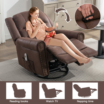 Bella Massage Rocker Recliner Chair - Brown